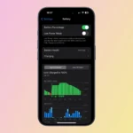 Ảnh chụp màn hình cài đặt pin trên iOS 18, cho thấy mục Sạc pin được tối ưu hóa