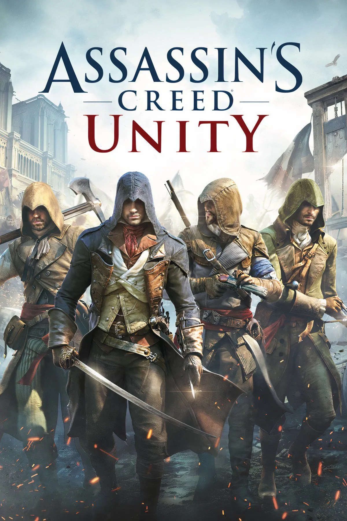 Cảnh quan thành phố Paris trong game Assassin's Creed Unity, mô phỏng bối cảnh Cách mạng Pháp.
