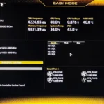 Giao diện BIOS của bo mạch chủ Gigabyte, nơi cấu hình cài đặt RAM và training
