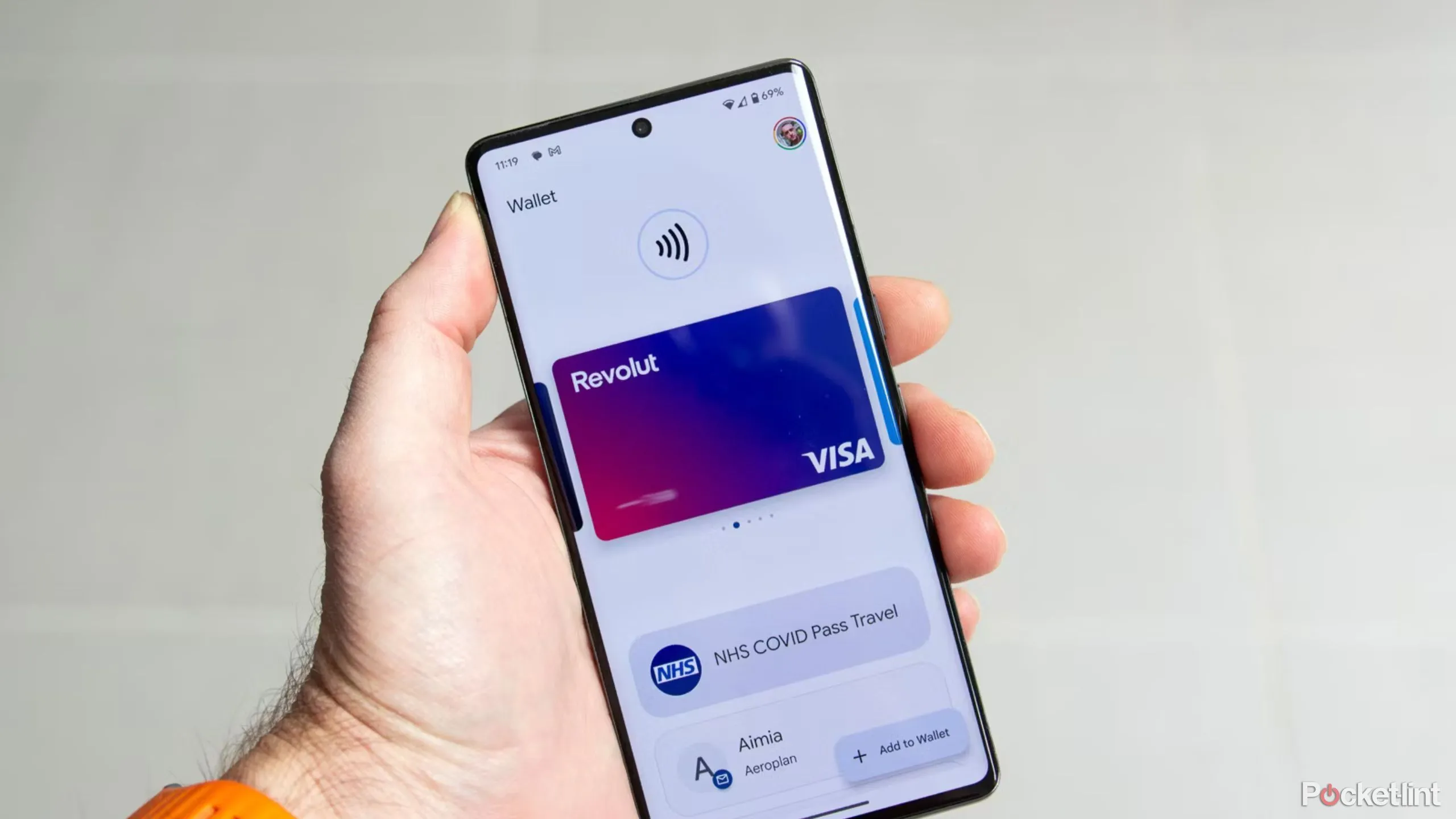 Giao diện Google Wallet trên điện thoại Android