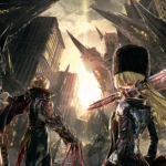 Hình ảnh collage minh họa phong cách đồ họa và nhân vật trong game Code Vein, thể hiện sự pha trộn giữa Souls-like và JRPG