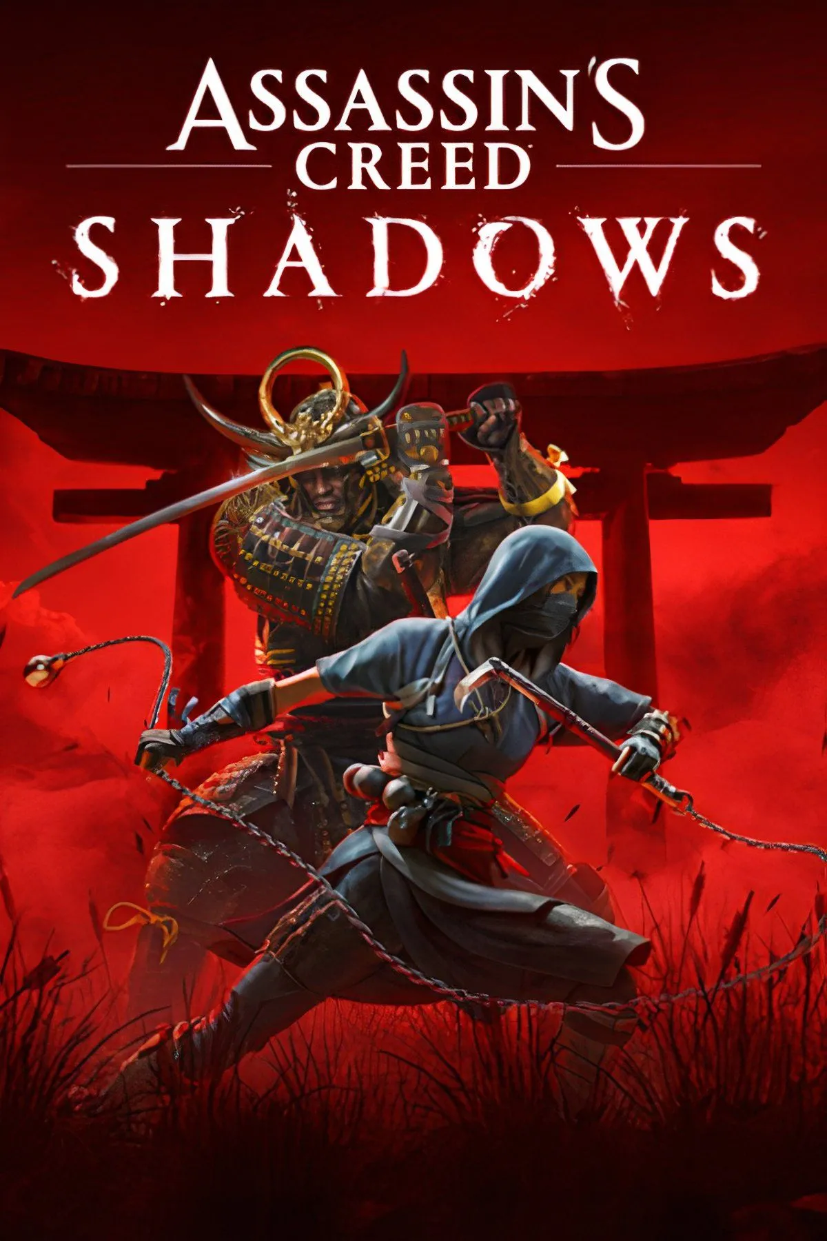 Hình ảnh nhân vật Yasuke và Naoe trong game Assassin's Creed Shadows, bối cảnh Nhật Bản thời phong kiến.