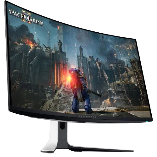 Hình ảnh render màn hình gaming Alienware AW3225QF cong 4K QD-OLED