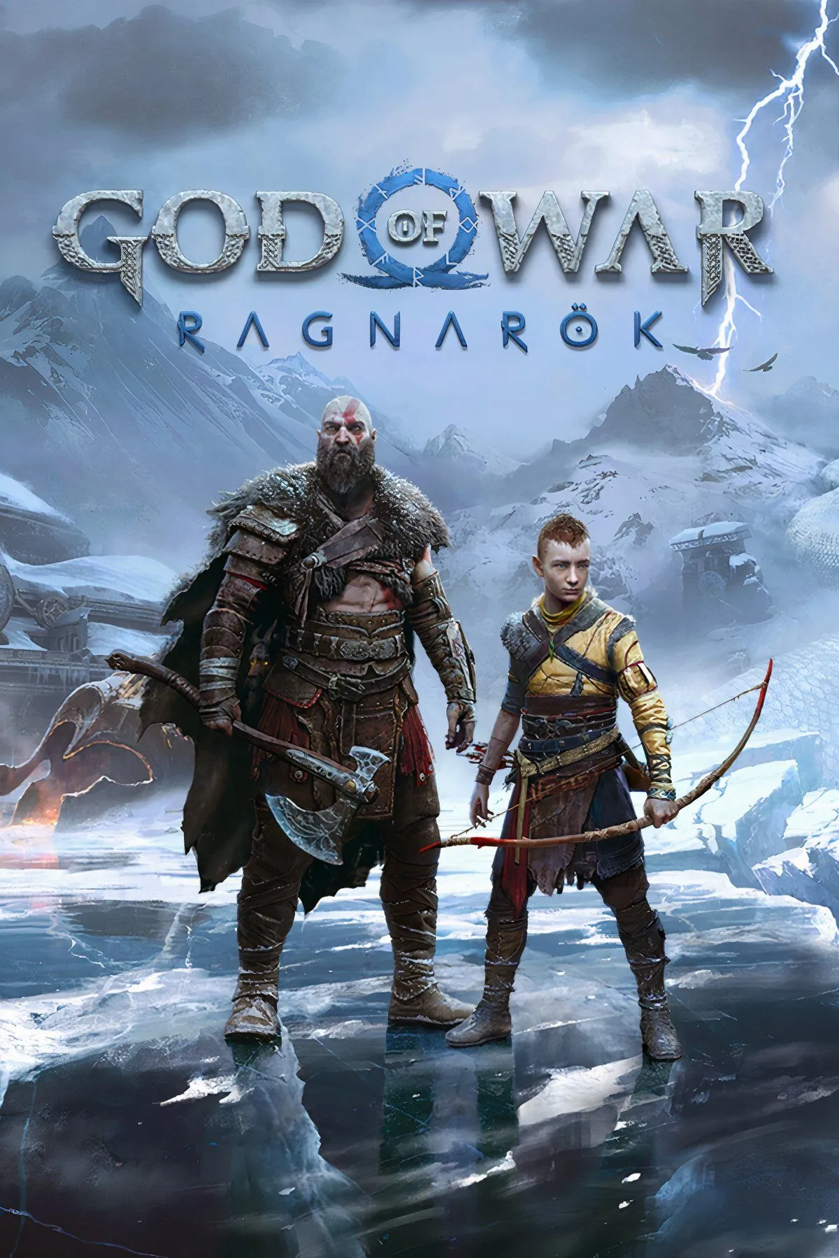 Kratos, Atreus và nhân vật Tyr trong God of War Ragnarok, gợi mở về cú twist về thân phận thật.