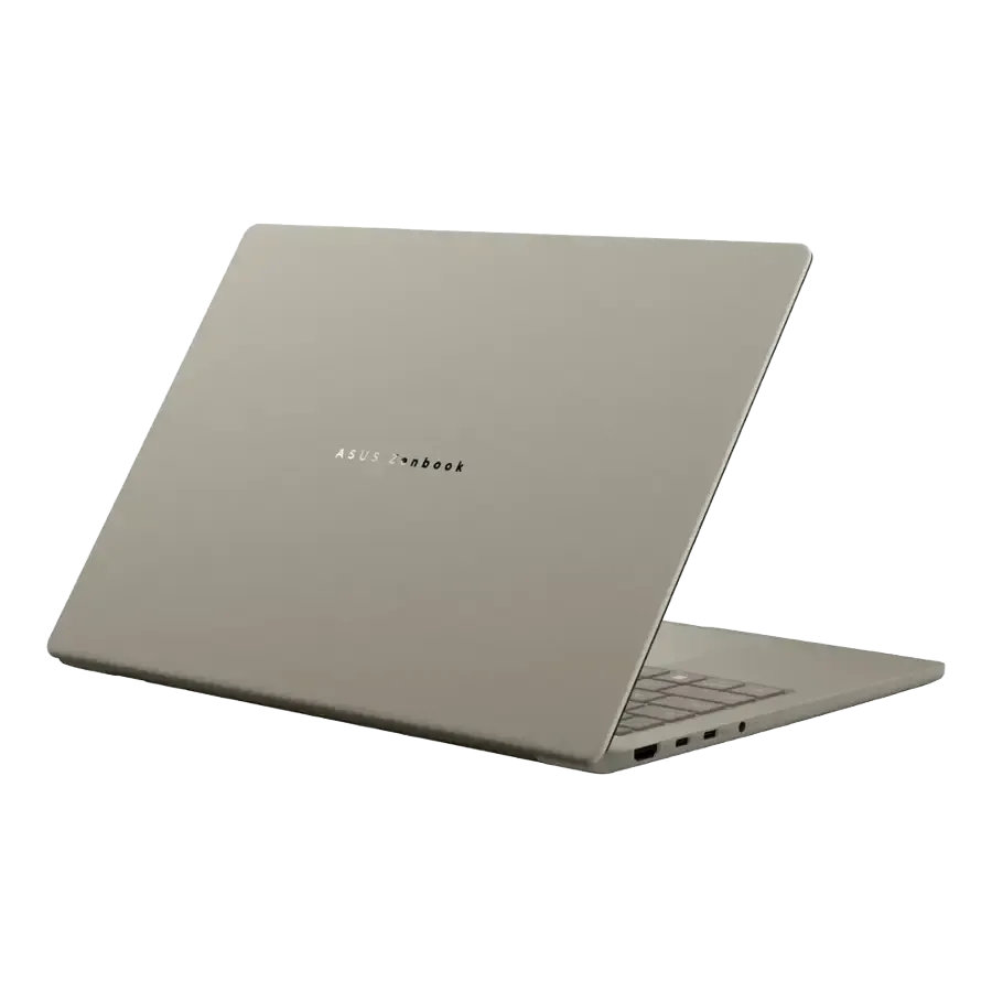 Laptop Asus Zenbook A14 màu be, thiết kế mỏng nhẹ