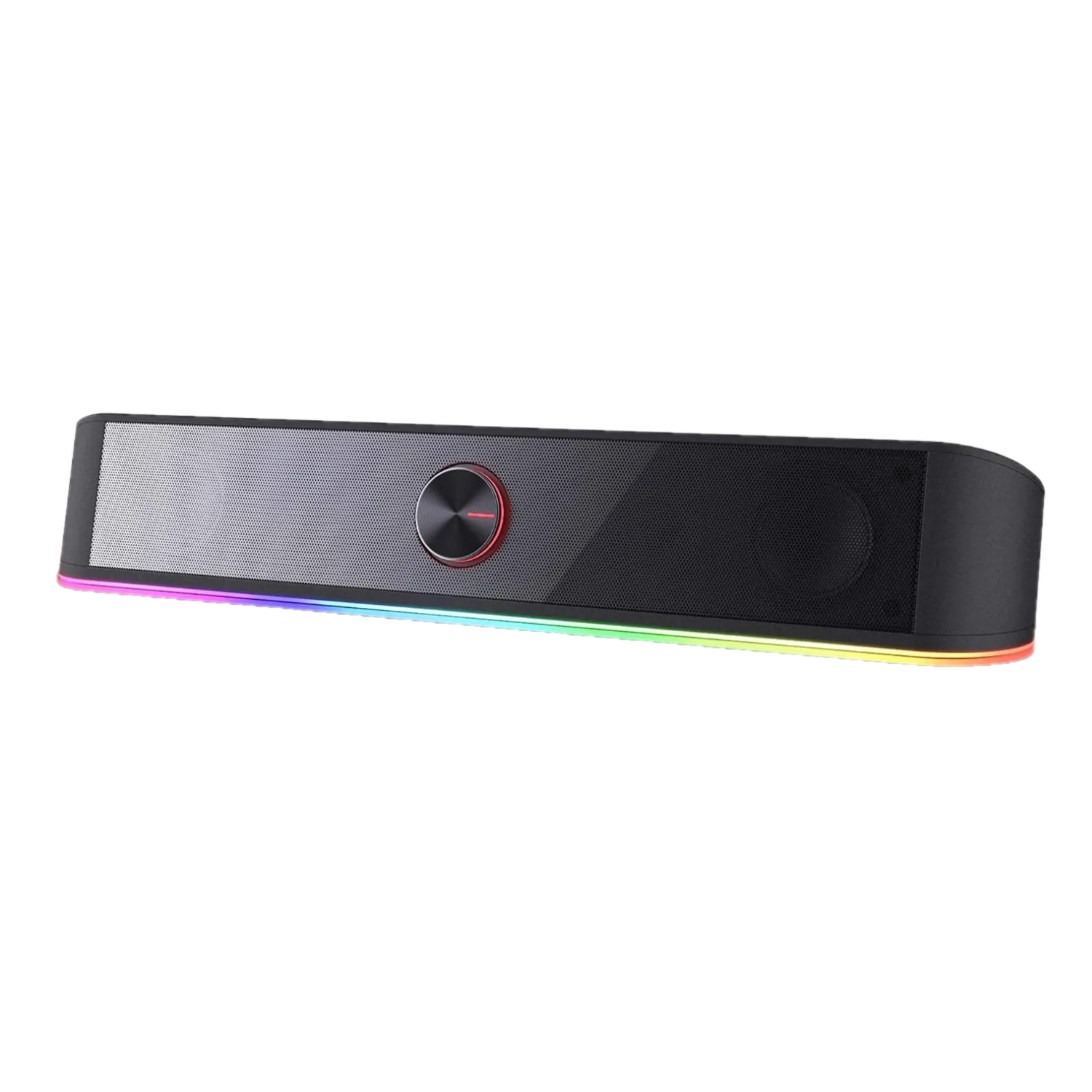 Loa soundbar Redragon GS560 màu đen với đèn RGB, sản phẩm được đánh giá trong bài