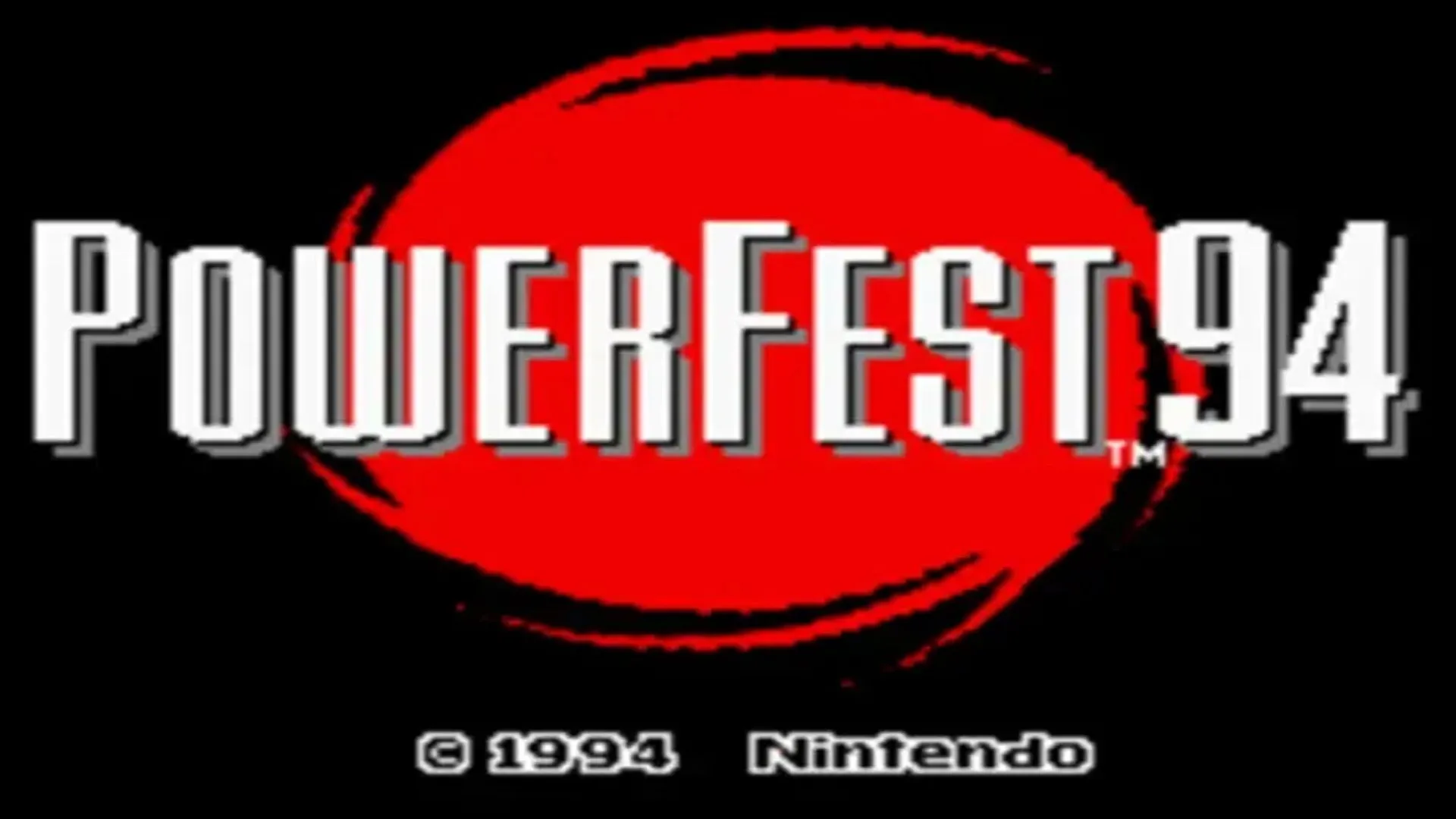Màn hình tiêu đề game đấu giải Nintendo Powerfest 1994 trên SNES