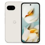 Mô tả ảnh Google Pixel 9a màu xanh tím (iris) trên nền trắng, làm nổi bật thiết kế mặt lưng và cụm camera.