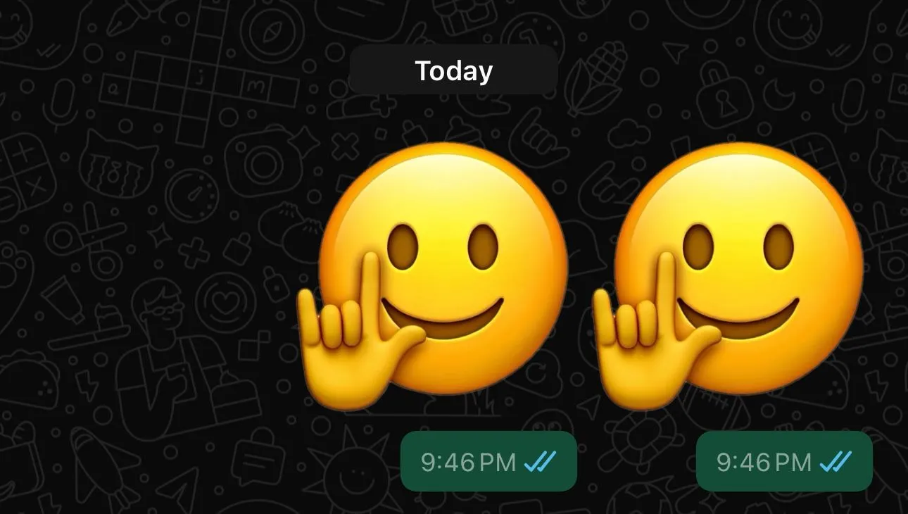 Genmoji hiển thị dưới dạng nhãn dán khi gửi qua WhatsApp, không phải emoji thông thường