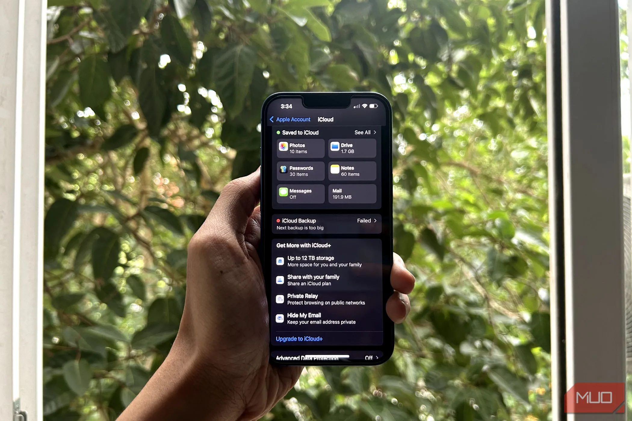 Giao diện iCloud trên iPhone hiển thị dung lượng lưu trữ