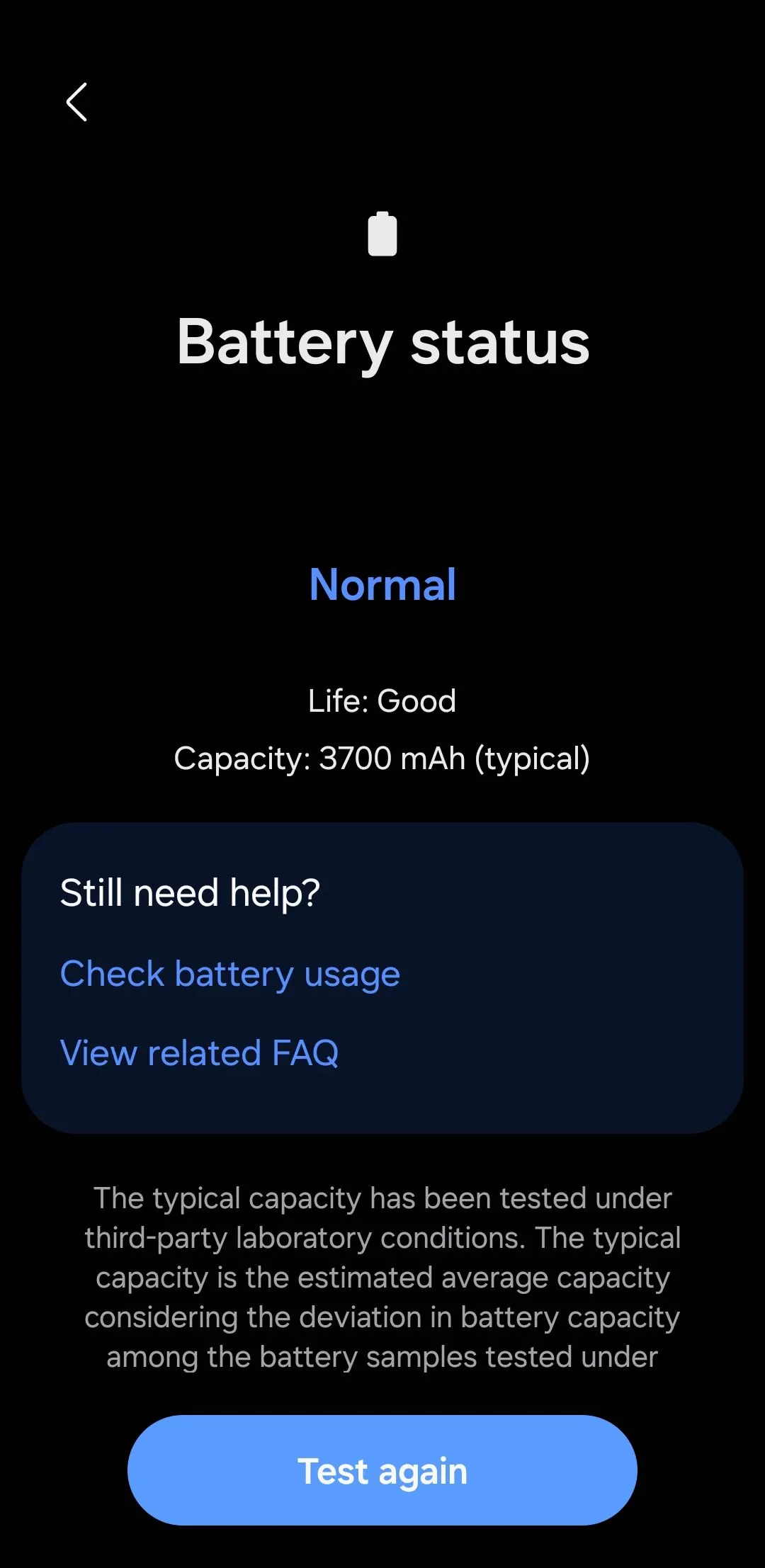 Ứng dụng Samsung Members hiển thị tình trạng pin trên điện thoại Galaxy