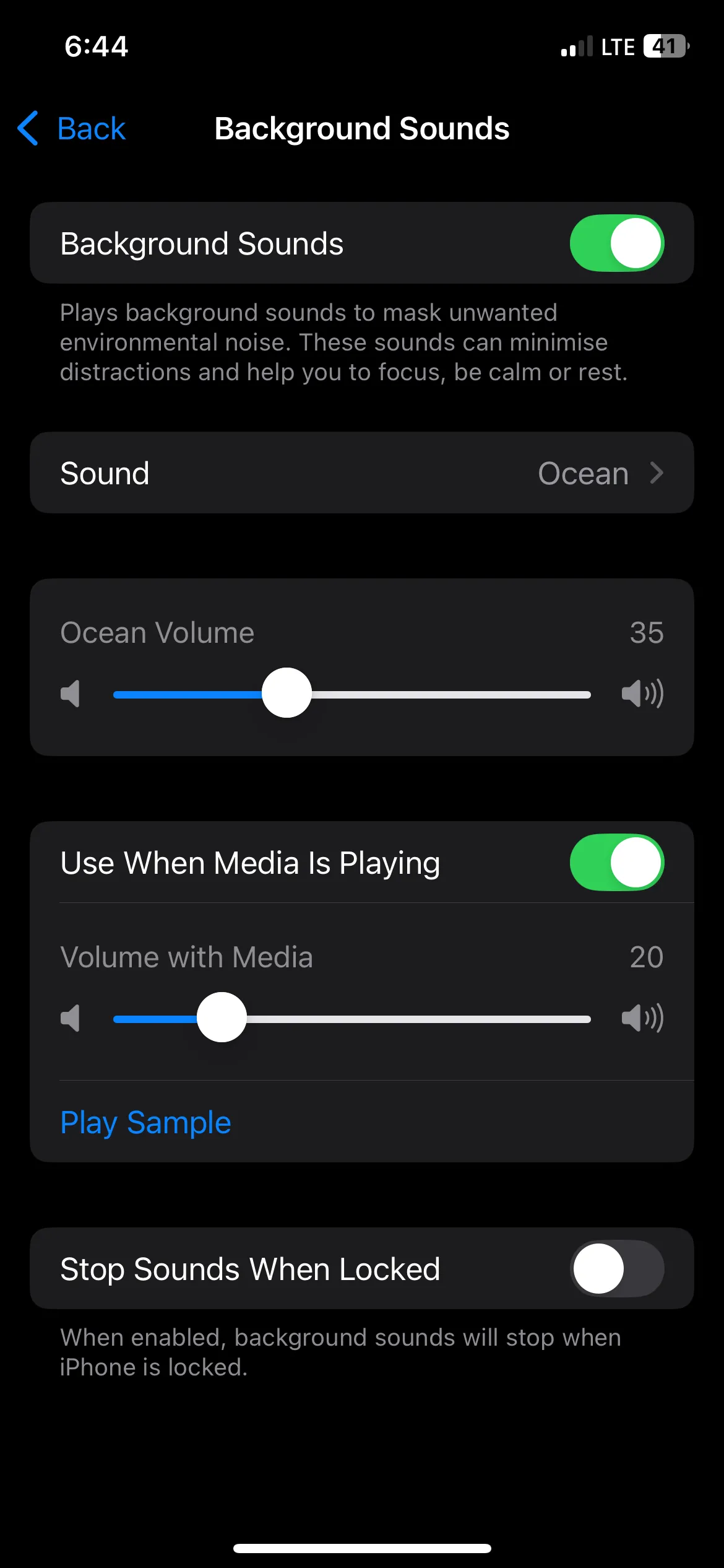Âm thanh nền biển trên iPhone