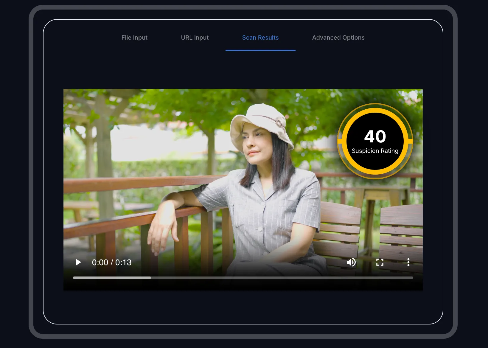 Attestiv.Video cung cấp xếp hạng mức độ nghi ngờ cho video dựa trên phân tích chuyên sâu