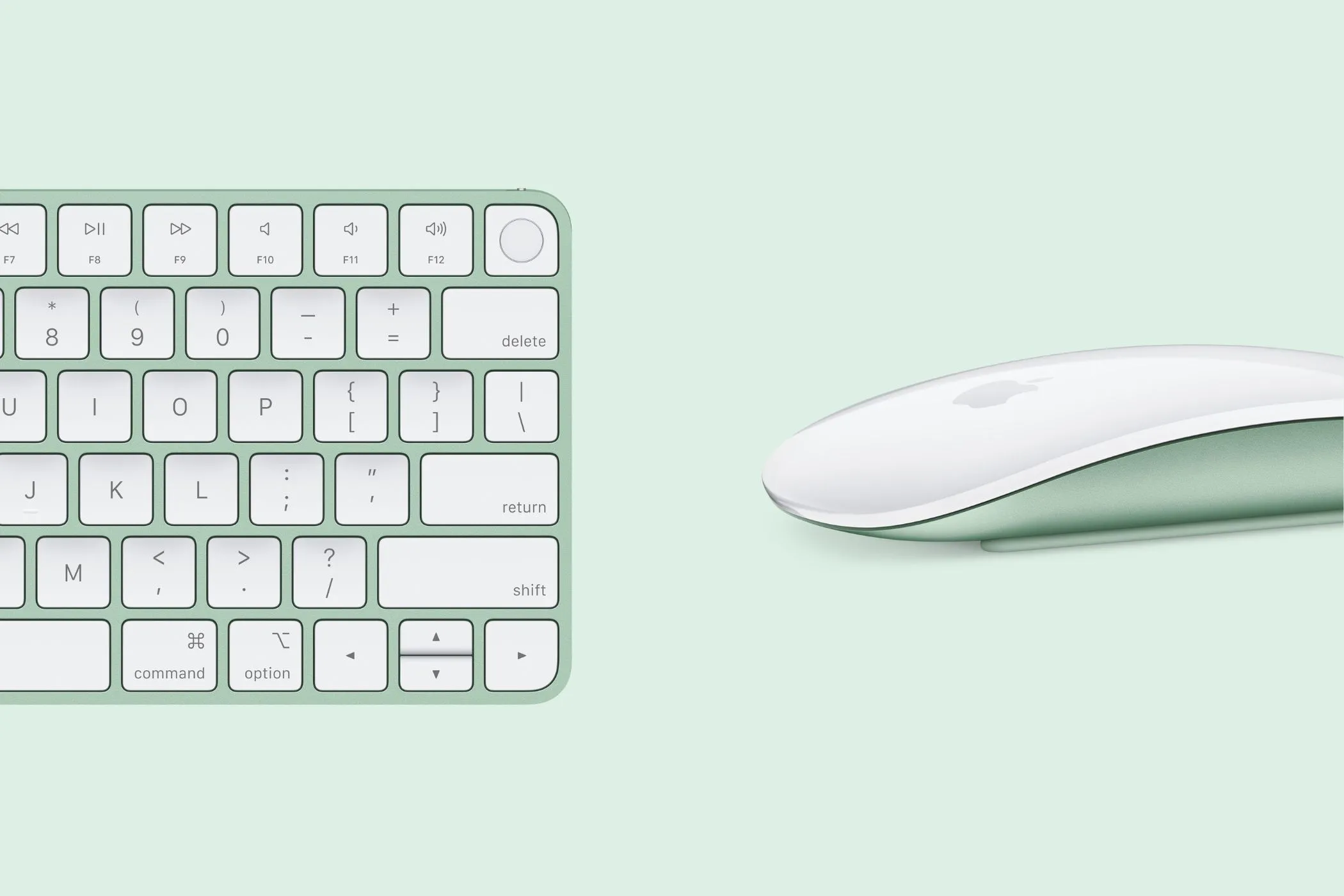 Bàn phím Magic Keyboard và chuột Magic Mouse màu xanh lá mới của Apple