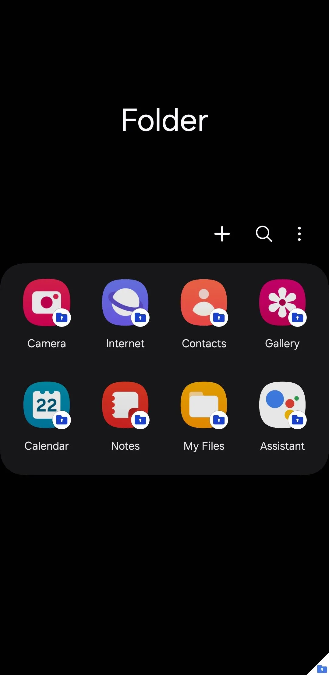 Biểu tượng Thư mục Bảo mật (Secure Folder) trên giao diện One UI của Samsung, nơi lưu trữ dữ liệu cá nhân một cách an toàn và riêng tư