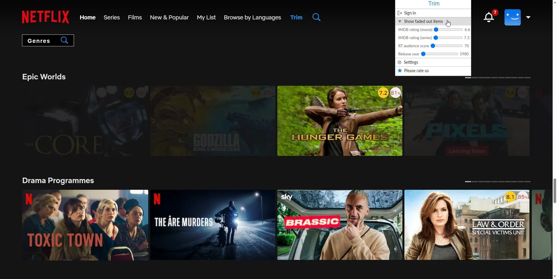 Bộ lọc phim chất lượng thấp của Trim giúp tối ưu trải nghiệm Netflix