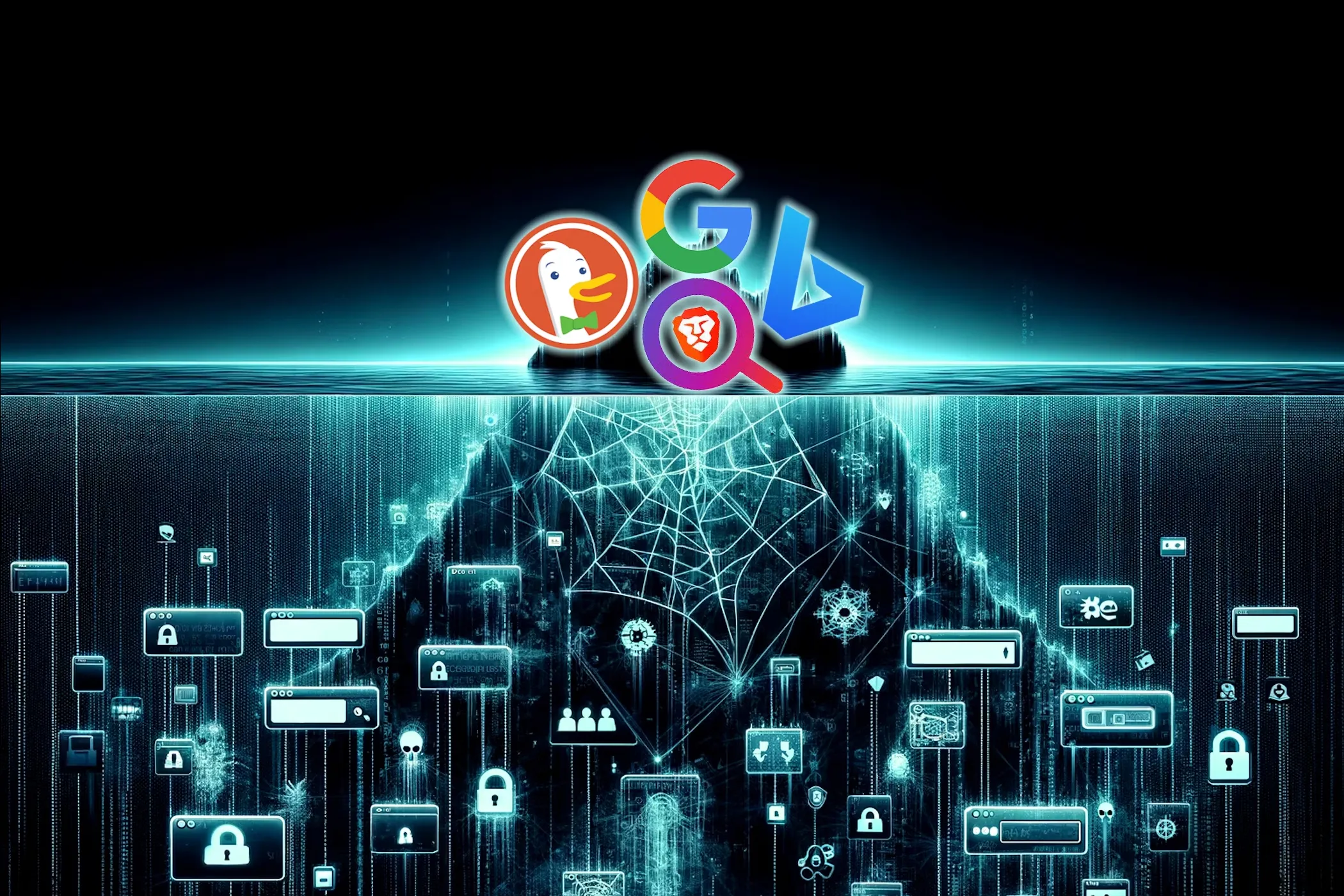 Các biểu tượng logo của các công cụ tìm kiếm phổ biến và các công cụ tìm kiếm dành cho web sâu