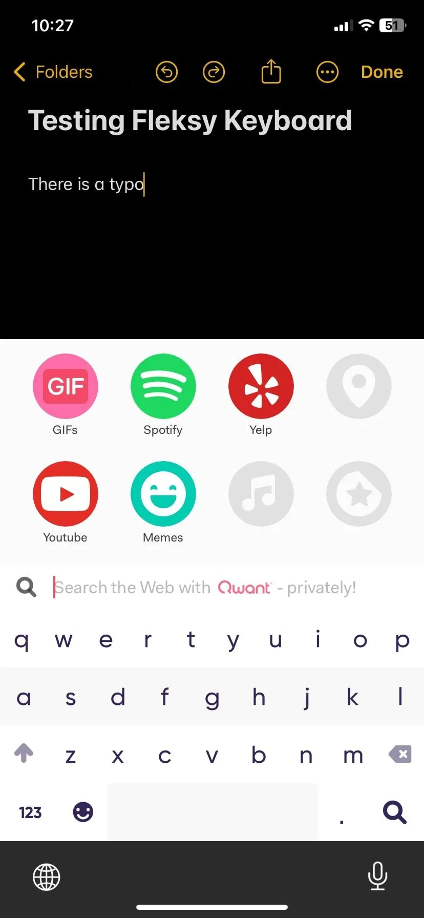 Các tiện ích mở rộng tích hợp Spotify và YouTube trên bàn phím Fleksy