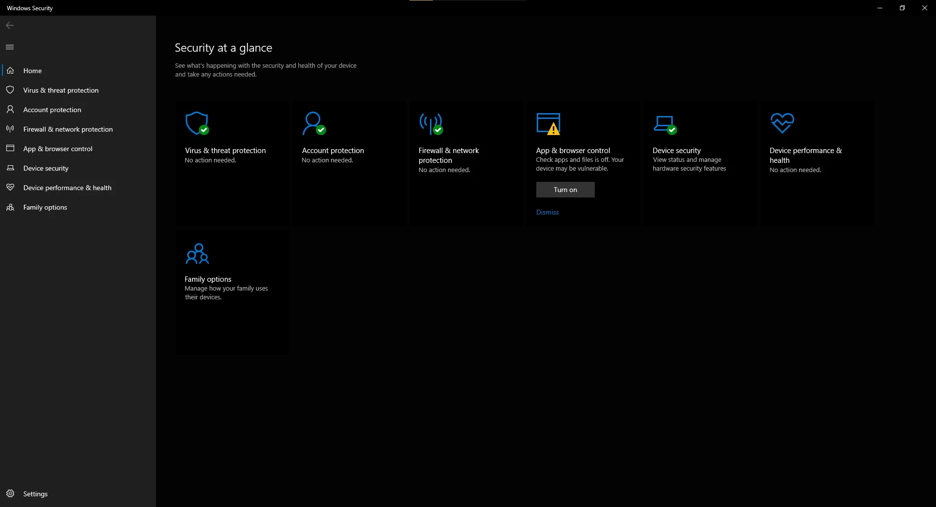 Các tùy chọn chống virus và bảo vệ mối đe dọa trong menu Windows Security, bao gồm quét nhanh và quét toàn bộ hệ thống.