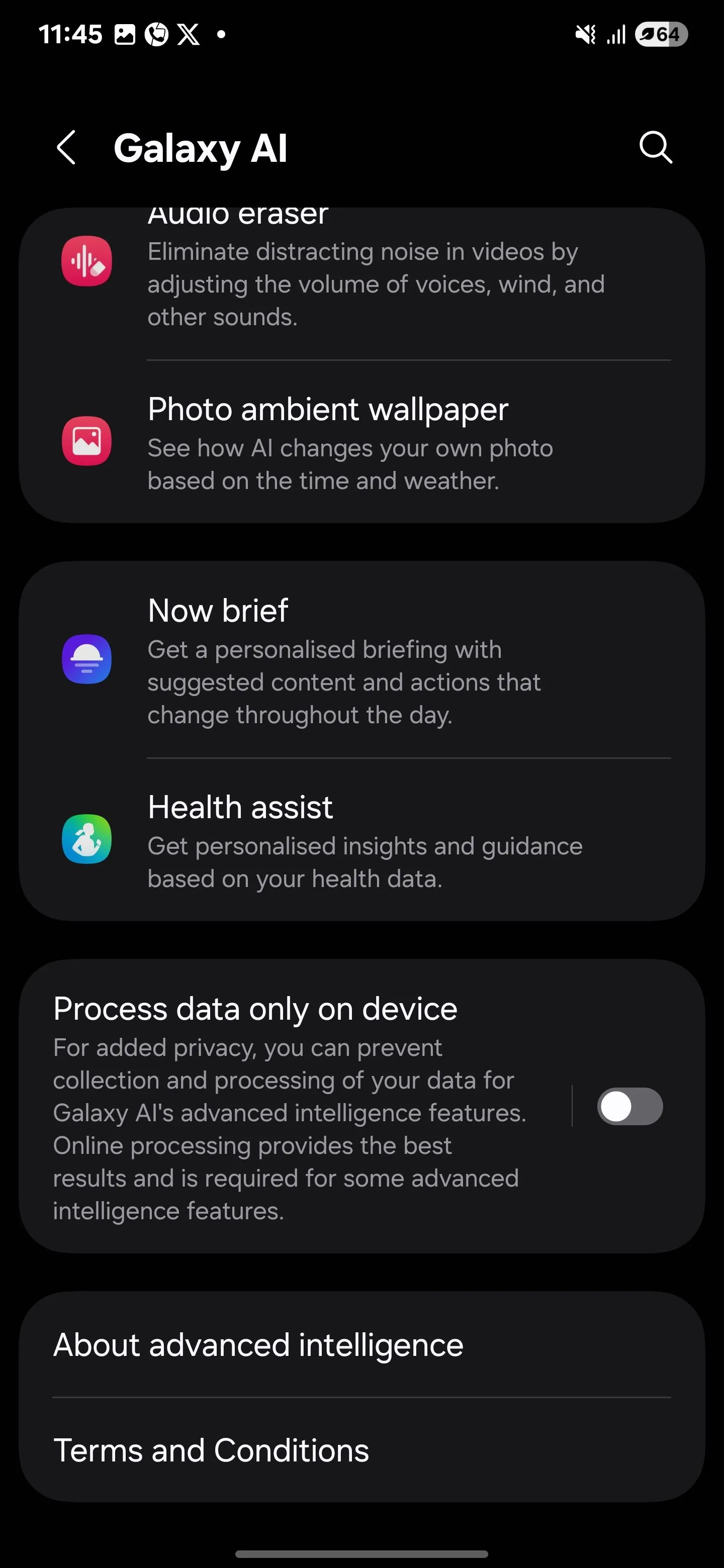 Cài đặt Samsung Galaxy AI trong menu Cài đặt điện thoại