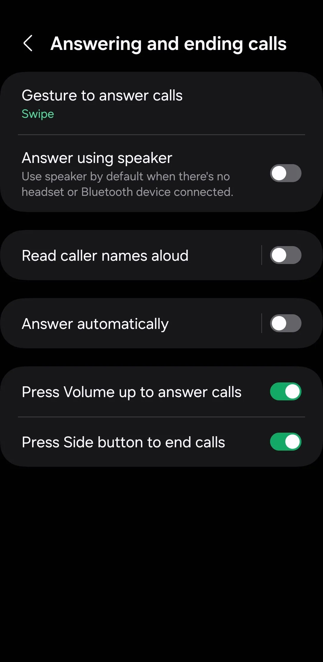 Cài đặt trả lời và kết thúc cuộc gọi bằng nút vật lý trên Android, hỗ trợ người dùng thao tác dễ dàng hơn.