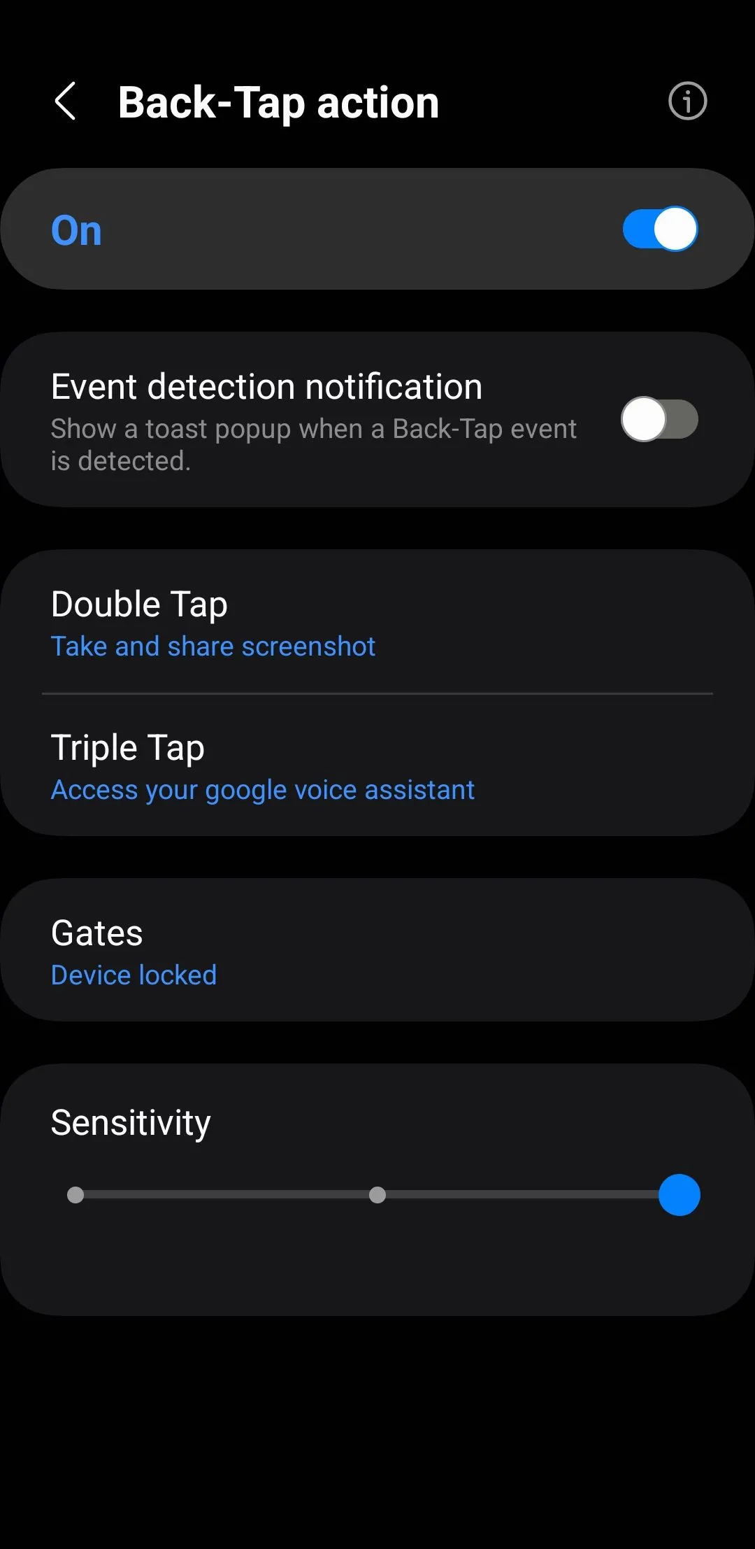 Cài đặt tùy chỉnh cử chỉ chạm lưng (back-tap) thông qua module RegiStar của Samsung Good Lock