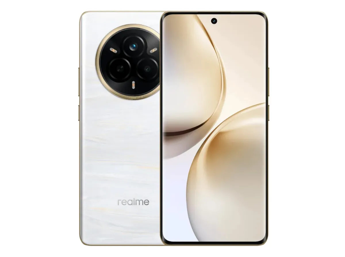 Cận cảnh thiết kế cụm camera tròn và màn hình cong siêu mỏng của Realme 14 Pro Plus