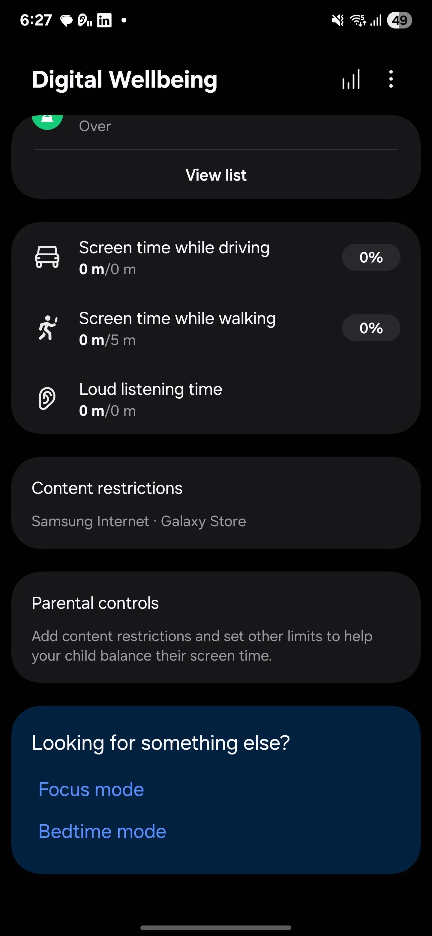 Chế độ Tập trung và Giờ đi ngủ trong Digital Wellbeing