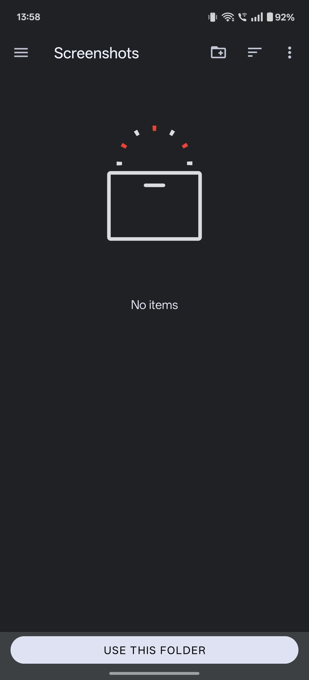 Chọn thư mục Screenshots để xóa ảnh chụp màn hình trên điện thoại Android bằng MacroDroid.