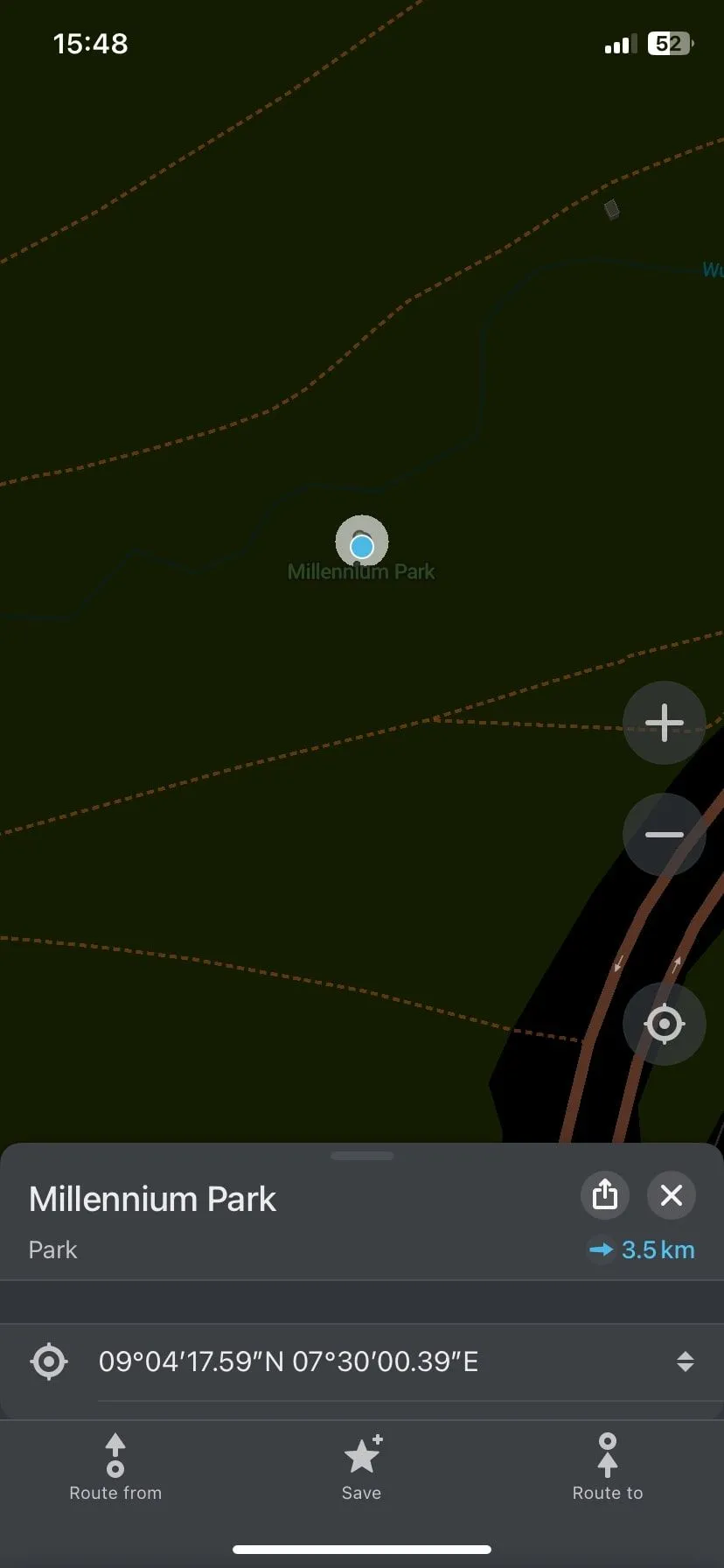 Chức năng tìm kiếm ngoại tuyến trên Organic Maps, một ứng dụng bản đồ chú trọng quyền riêng tư