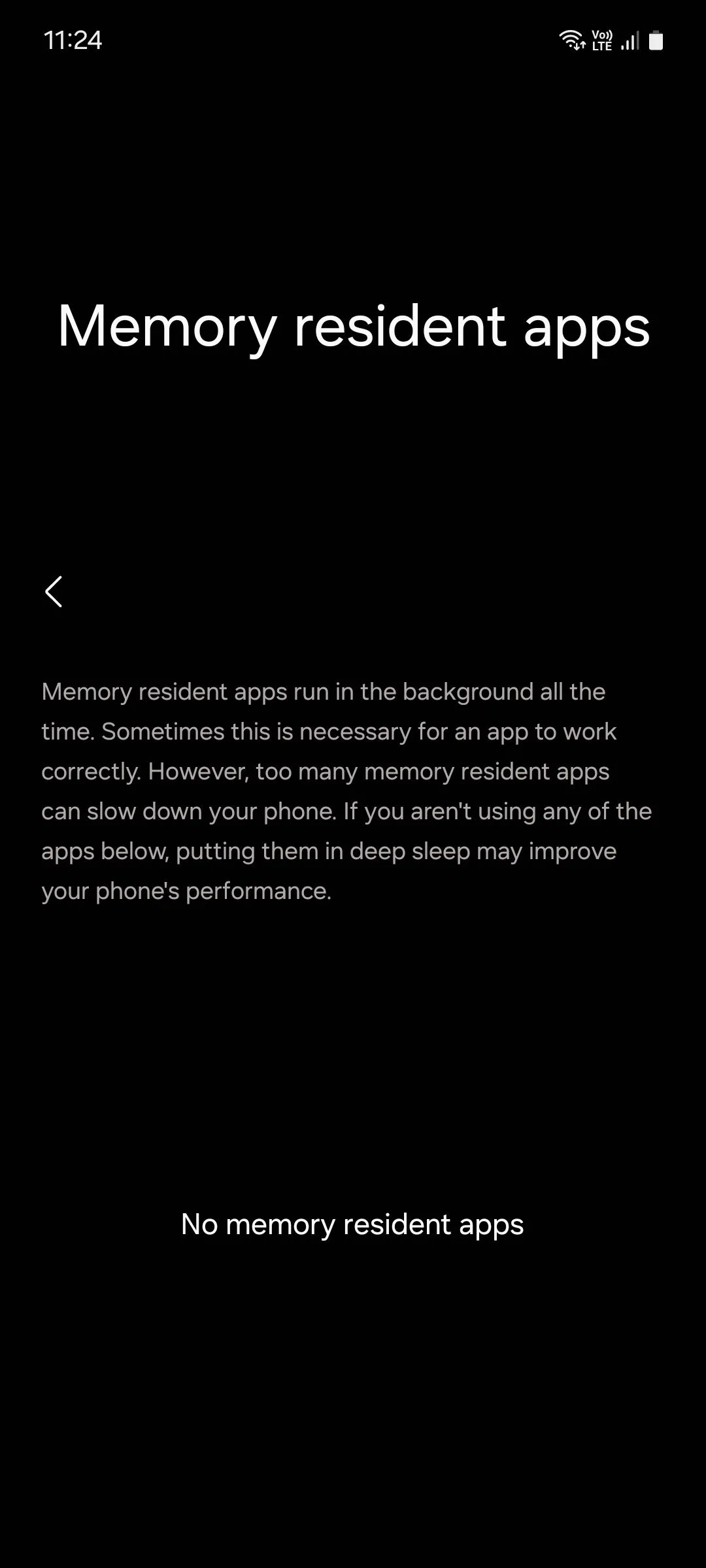 Danh sách các ứng dụng chiếm bộ nhớ (Memory resident apps) trên Samsung để người dùng quản lý