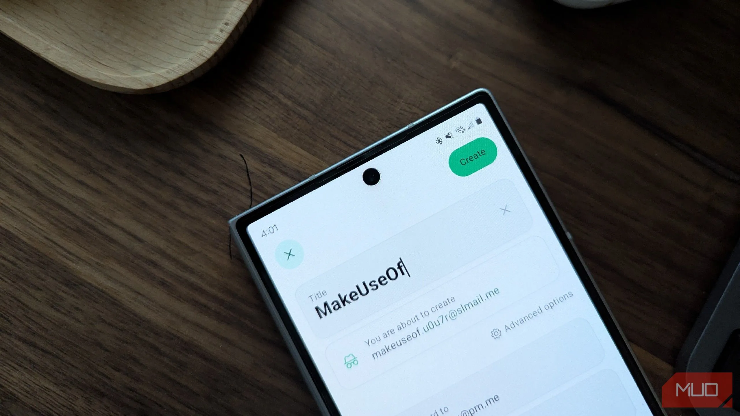 Địa chỉ email ảo được tạo trong ứng dụng Proton Pass trên Android để bảo vệ quyền riêng tư.