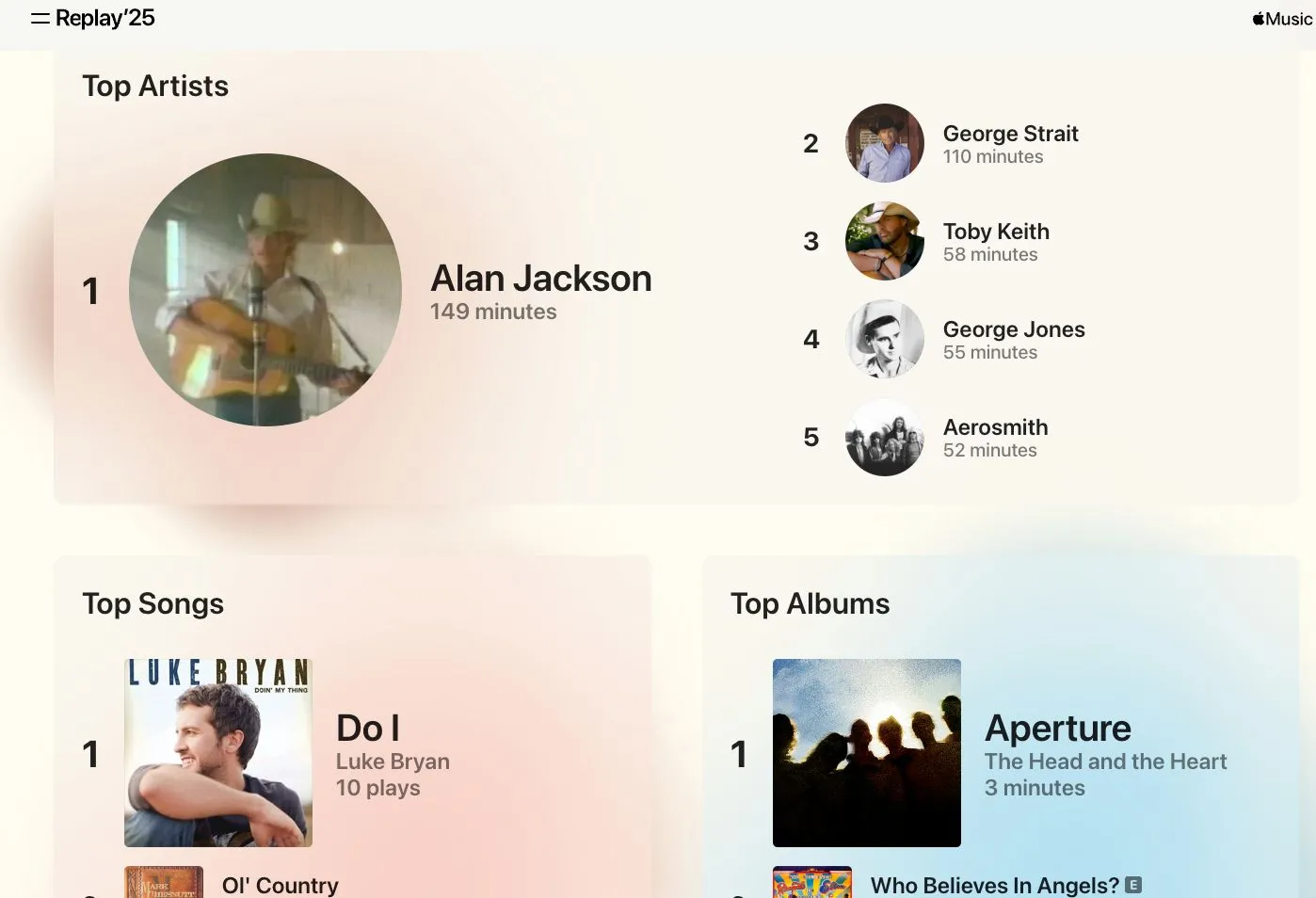 Giao diện playlist Replay hàng tháng trên Apple Music