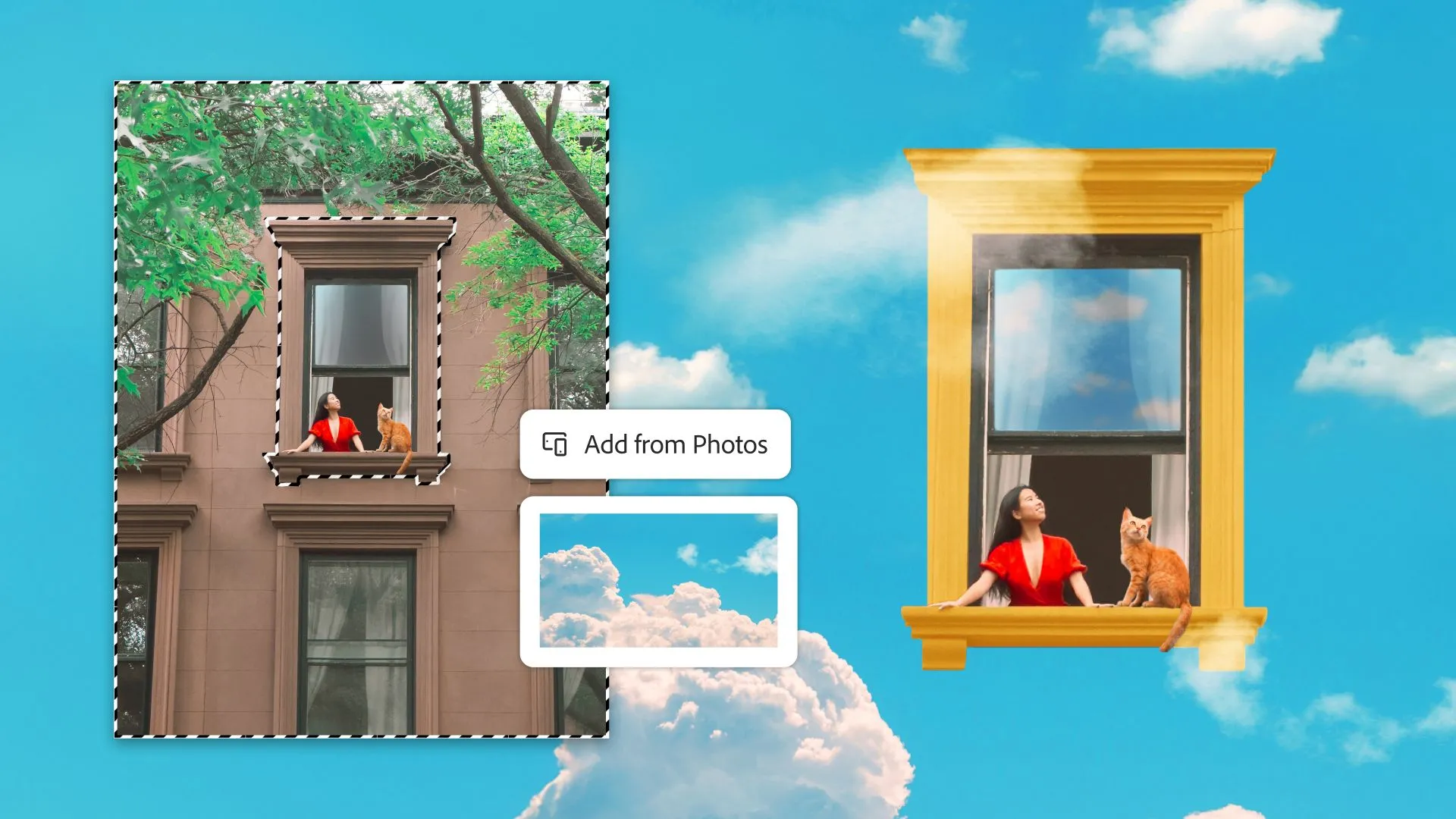 Giao diện thêm ảnh từ thư viện trên Photoshop Mobile