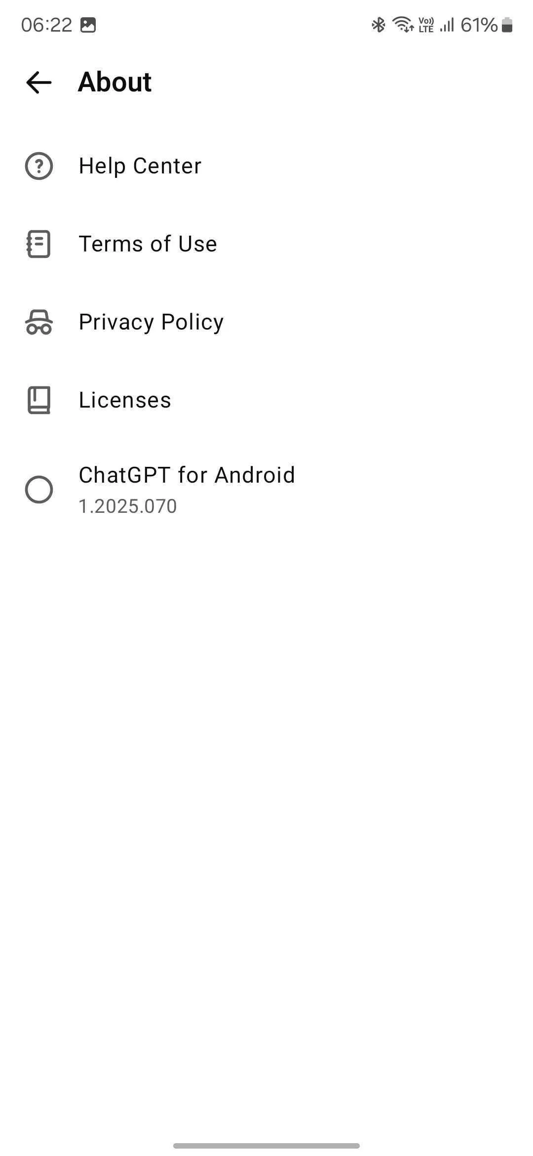 Kiểm tra phiên bản ứng dụng ChatGPT trên Android
