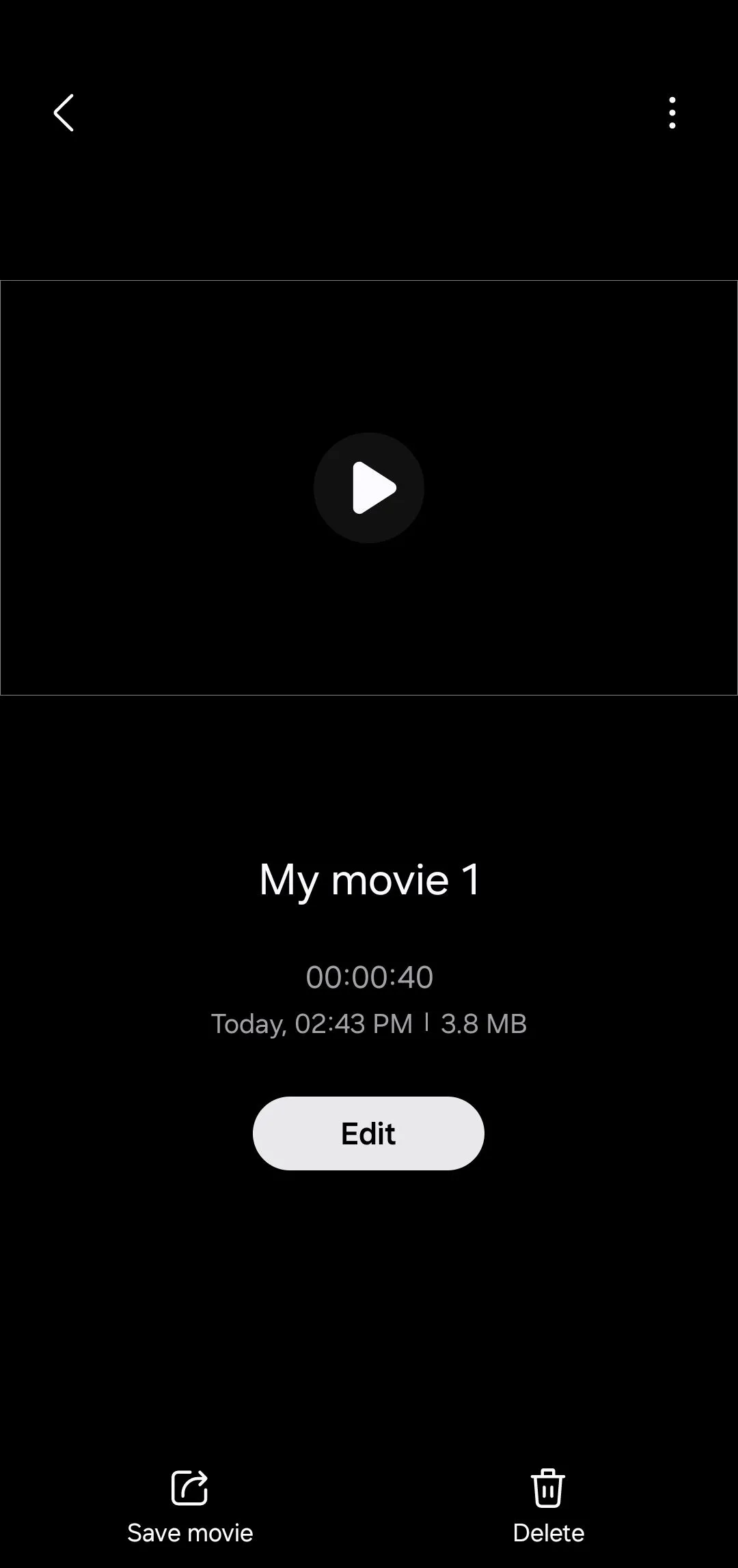 Màn hình quản lý dự án trong ứng dụng Samsung Studio trên điện thoại Galaxy, hiển thị các video đang được chỉnh sửa