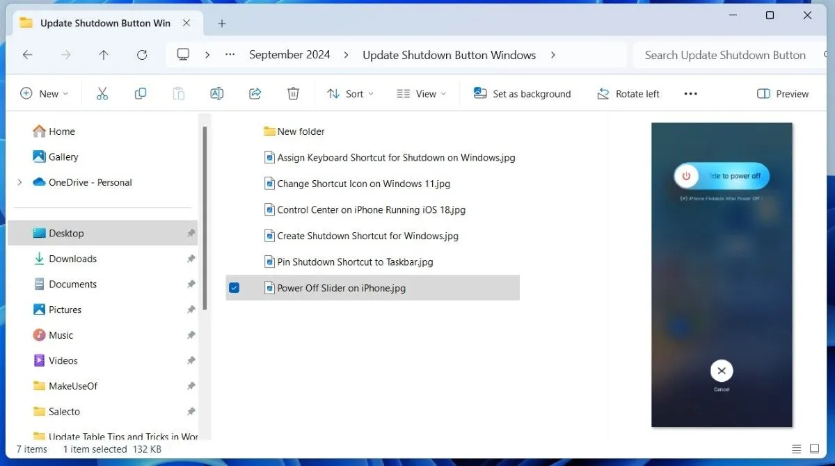 Ngăn xem trước (Preview Pane) trong File Explorer của Windows 11 hiển thị nội dung tệp tin đã chọn