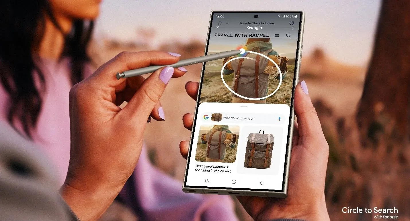Người dùng Galaxy S24 trải nghiệm tính năng Circle to Search của Google