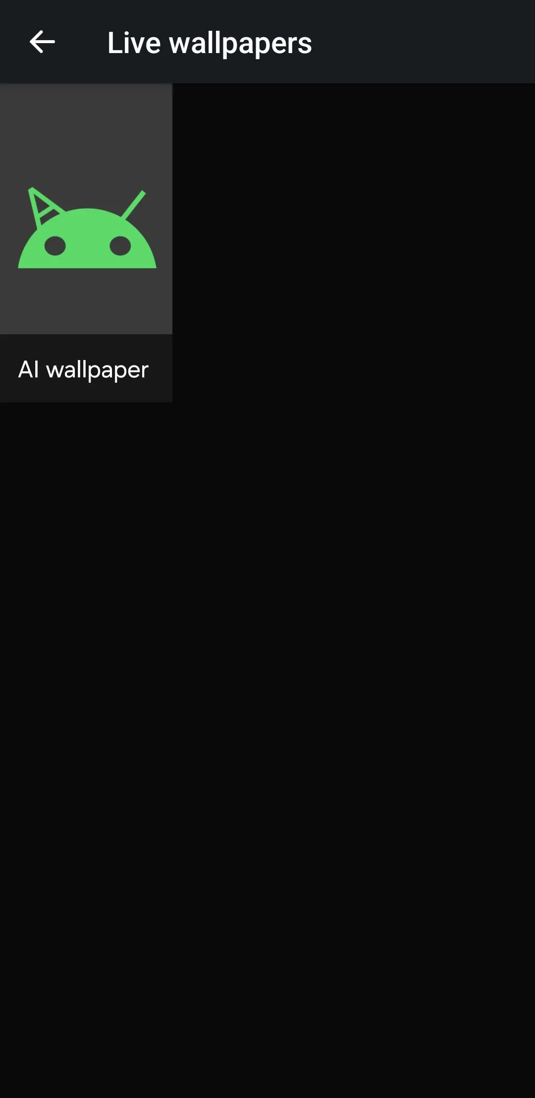 Phần hình nền tạo bởi AI trong ứng dụng Google Wallpapers trên Android