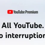 Quảng cáo YouTube Premium nhấn mạnh các lợi ích và logo dịch vụ