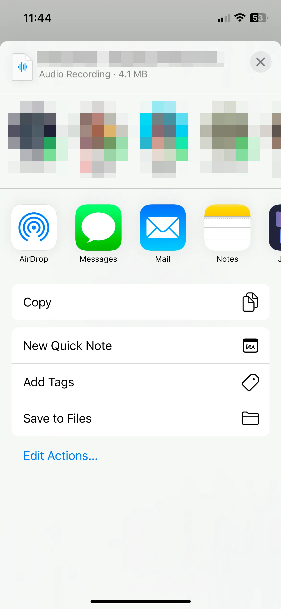 Sao chép đoạn âm thanh ngắn vào Clipboard từ ứng dụng Tệp trên iPhone để dùng làm âm báo sạc