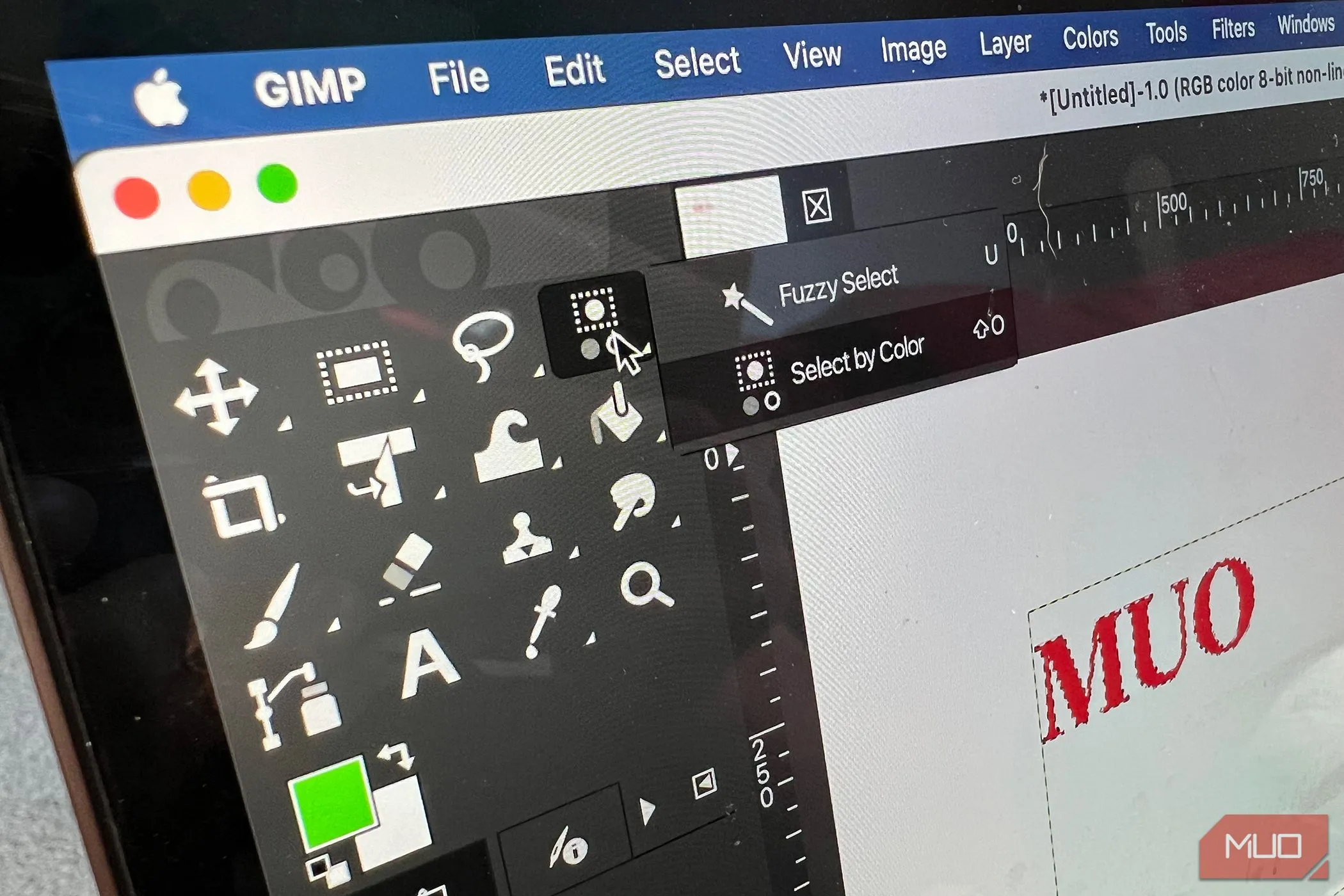 Thanh công cụ và các công cụ chọn vùng đa dạng trong GIMP, bao gồm tính năng Paint Select mới