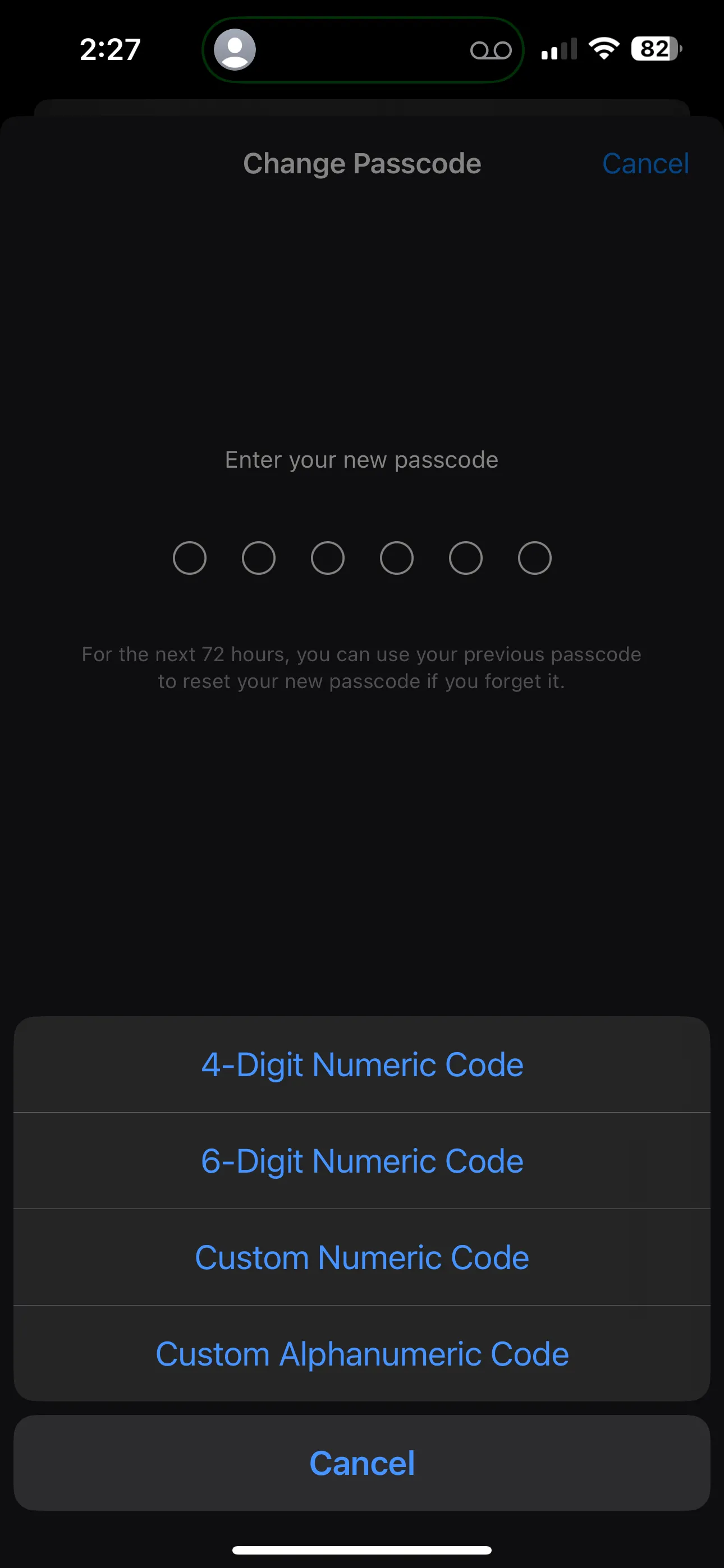 Thay đổi mật mã trong cài đặt iPhone