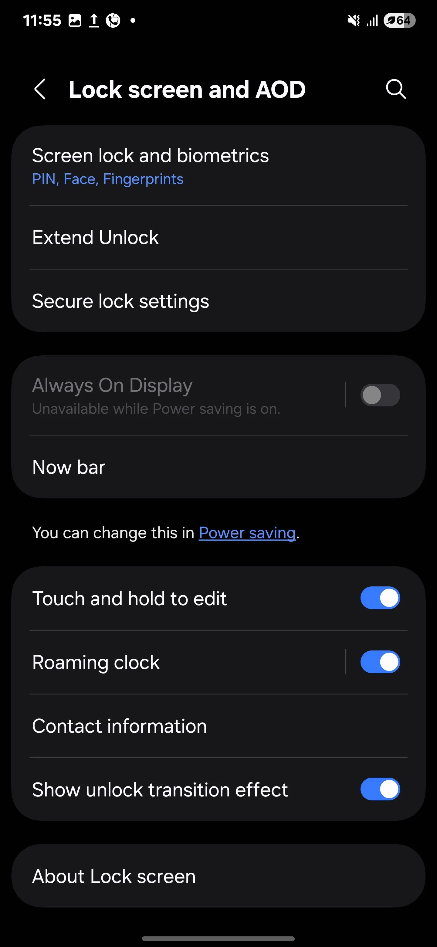 Thiết lập Now Bar trên màn hình khóa và AOD của Samsung One UI