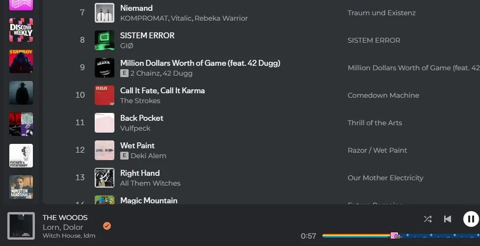 Tính năng Better Spotify Genres của Spicetify hiển thị thể loại nhạc chính xác cho từng bài hát