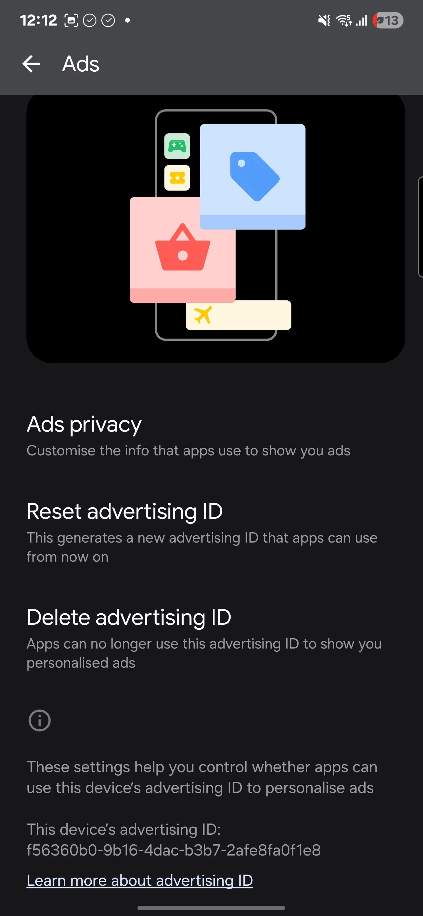 Xóa ID quảng cáo Google